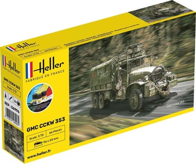 Heller Modelbouwpakket Militaire voertuigen - 56996 GMC CCKW 352 Truck - Starter Kit Plastic - 1:72 - Modelbouw