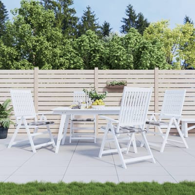 vidaXL - Tuinstoelkussens - 4 - st - 50x50x3 - cm - oxford - stof - ruitpatroon - grijs