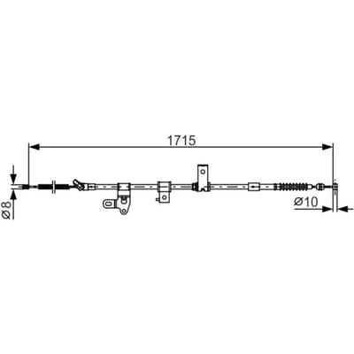 Kabel, parkeerrem BOSCH 1 987 482 348