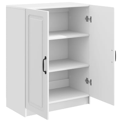 vidaXL - Dressoir - Hoogglans - Wit - 66 - x - 34,5 - x - 87 - cm - Bewerkt - hout