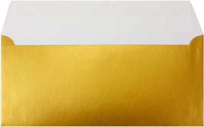 Lange Enveloppen DIN, Goud, Exclusief Venster, 500 Stuks