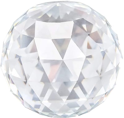Dailygoods- Kristallen Bol Geslepen - Decoratieve Bol - K9 Kristal - Doorshalig - 60/80mm - Dromerig Effect