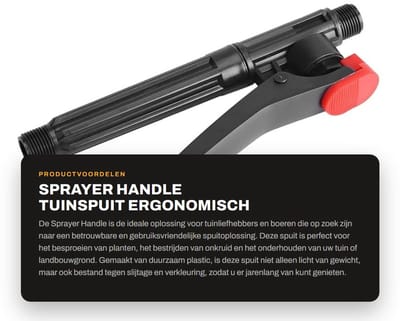 Dailygoods- Sproeier Handvat - Kunststof - 190 mm - 40 psi - Tuinslang Accessoires - Duurzaam - Eenvoudig te installeren - Tuinsproeier