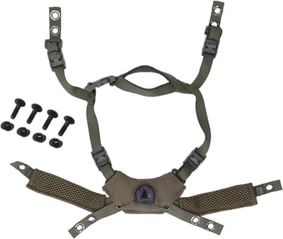 Kinriem Systeem - Helm Onderdelen - Helm Aanpassing - Eenvoudige Installatie - 13 x 13 x 5 cm - OD Groen