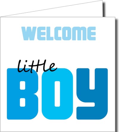 Wenskaartenpakket Geboorte – 10 Stuks met Vrolijke Gekleurde Letters en Uitjes voor Zoon, Dochter en In Verwachting (14,5 x 14,5 cm)