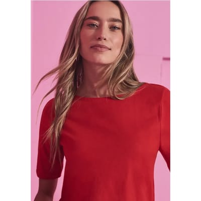 Shirt met boothals