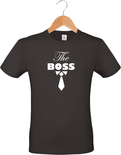 mijncadeautje - T-shirt unisex - zwart - verjaardag - feestje - cadeautje - The Boss - maat M