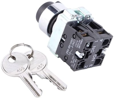 Jhubersproducts - Power Lock Sleutelschakelaar - 2 standen - Lange