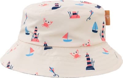 Fresk UV 50+ Zonnehoed voor kinderen 62 – Beschermende Reishoed – Hoofdbescherming Jongens - Creme - Lighthouse