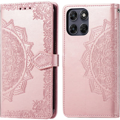 imoshion Hoesje - Geschikt voor Motorola Moto G77 - Mandala Bookcase - Rose Gold