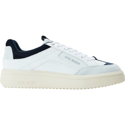 Steve Madden Heren Orlando leren sneakers (Wit, Marine)