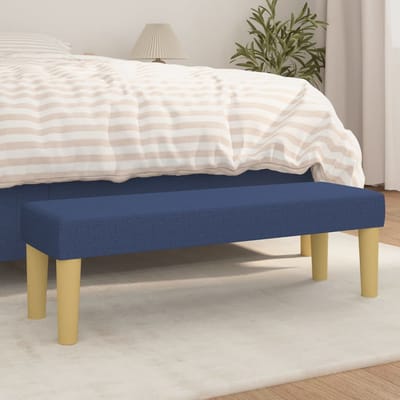 vidaXL - Bankje - 100x30x30 - cm - stof - blauw