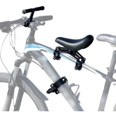 Voorop gemonteerde fietsstoeltjes met stuur en voetpedalen voor kinderen Kinderen zwart