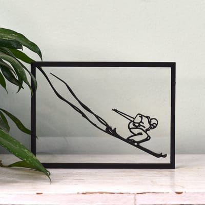 Houten Lijstje - Floating Frames - Skiër