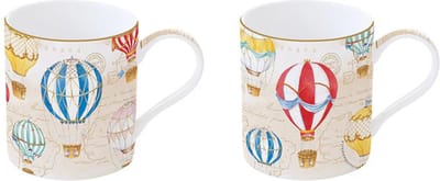EASY LIFE -SET VAN TWEE MOKKEN MET OOR - LUCHTBALLON PRINT - 350 ML