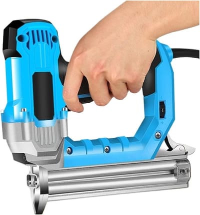 Elektrisch Spijkerpistool - Schiethamer Tacker - Houtbewerking - Volledig Metalen Hoofdschaal - 2300W - Grijs
