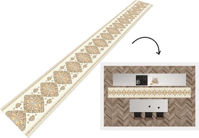 Keukenloper - Keukenmat - Boho - Goud - Design - Luxe - 400x50 cm - Keuken vloerkleed