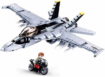 Bouwstenen Vliegtuig F/A-18E Super Hornet Gevechtsvliegtuig Modelset