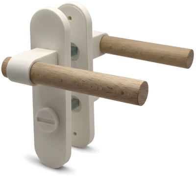 Home 3D® Deurklink Wit - Langschild met WC Slot - Voor Toilet en Badkamer - Ontworpen en Gemaakt in Nederland