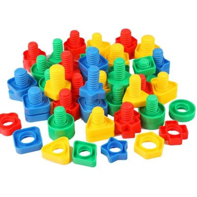 5 Set Schroef Bouwstenen Moervorm Matchende Puzzel Speelgoed Voor Kinderen Baby Montessori Vorm Kleur Herkennen Educatief Speelgoed