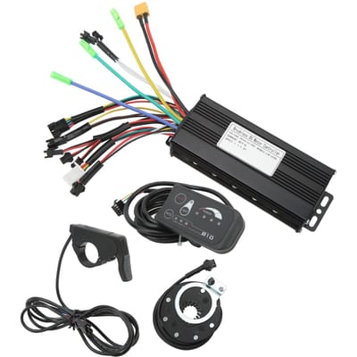 Kit Contrôleur de Moteur Brushless pour Vélo Onde Sinusoïdale Lithium Assistance Électrique Accessoires de Rétrofit avec Accélérateur 30A gray