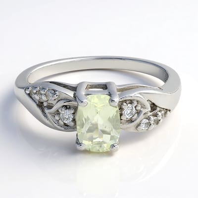 Cavill - Zilveren Ring met 0 68 ct Orthoklaas en 0 799 ct Witte Topaas - 925 Sterling Zilver - Elegante Damesring - Antiek Slijpsel - Maat 17