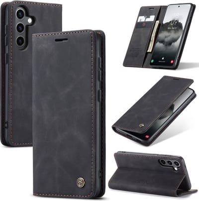 CaseMe Hoesje - Geschikt voor Samsung Galaxy S24 FE Hoesje - CaseMe 013 Book Case - Zwart