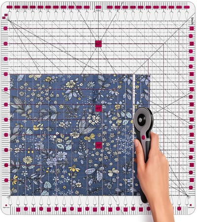 Quiltlinialen met sleuven 35,5 x 32 cm voor patchwork en naaien | Naaien, snijden, quiltaccessoires, acryl, patchwork hulpmiddelen, naaiwerk, creatieve projecten