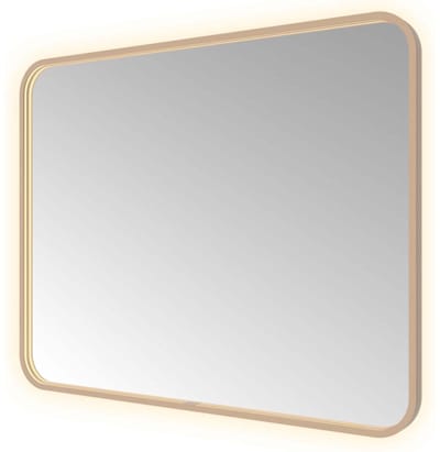 Hotbath &More Mirrors Soft Square LED Badkamerspiegel - Rechthoek - 80 x 100 cm - Geborsteld Koper Pvd