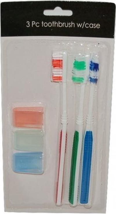 Tandenborstels 3 stuks met reiskapje