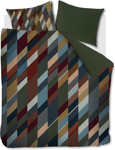 Beddinghouse Roan dekbedovertrek - Tweepersoons - 200x200/220 cm - Olijfgroen