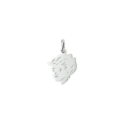 Hanger Jongen 14 X 17,5 Mm Zilver Gerhodineerd