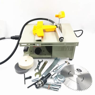 Milova Mini tafelzaag - Polijstmachine - Snijmachine - Roestverwijdering - Houtbewerking - Zaagtafel - 220V