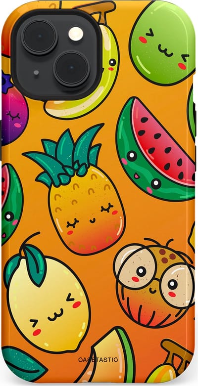 Casetastic Hoesje Geschikt voor Apple iPhone 15 Magsafe - Stijlvolle Beschermende Duo-layer Case - Fruitastisch