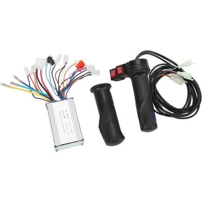 Kit contrôleur de vitesse brossé pour vélo électrique 350W avec fonction marche arrière, poignée d'accélérateur à trois vitesses pour mise à niveau 24V 36V black