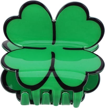 Groene klaverblad haarclips voor St. Patrick's Day, geluksbladeren haarspelden en haaraccessoires voor dames met kort krullend haar