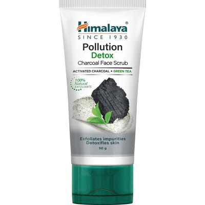 Himalaya Pollution Detox Houtskool Gezichtsscrub 50g Zacht Exfoliërende Diep Reinigende Verhelderende Huidverzorging voor een Doffe Huid white