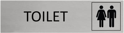 CombiCraft Aluminium deurbordje Toilet 165x45mm - per stuk