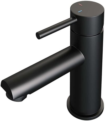 Brauer Black Edition Lage Opbouw Wastafelmengkraan Model A Mat Zwart