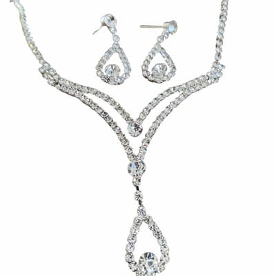 Sieradenset-Jorna-Trouwen-Zilverkleur - Trouwen-Charme Bijoux