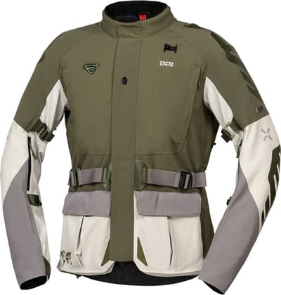 IXS Venture-STX 1.0 Waterdichte Groen Grijs Textiele Motorjas - Jas