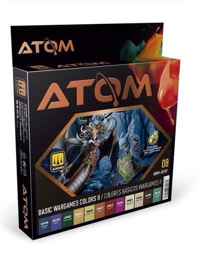 AMMO by Mig Jimenez Hobbyverf Acrylverf - MIG 20707 ATOM - Basic Wargames II Colors - Acryl Set 12x20ml Verf set - 12 x 20 ml