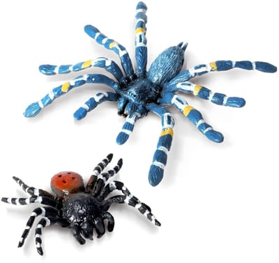 Dailygoods - Amaxiu Halloween grap spinnenfiguren, 2 stuks enorme realistische spinnen actiefuncties kunststof dier nep levensechte griezelige voor Halloween rekwisieten veranda spookhuis feestaccessoires