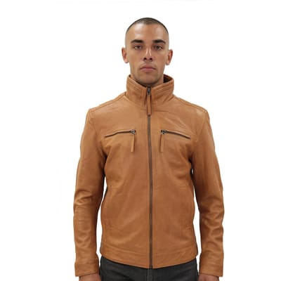 Heren klassiek leren bikerjack-Caracas