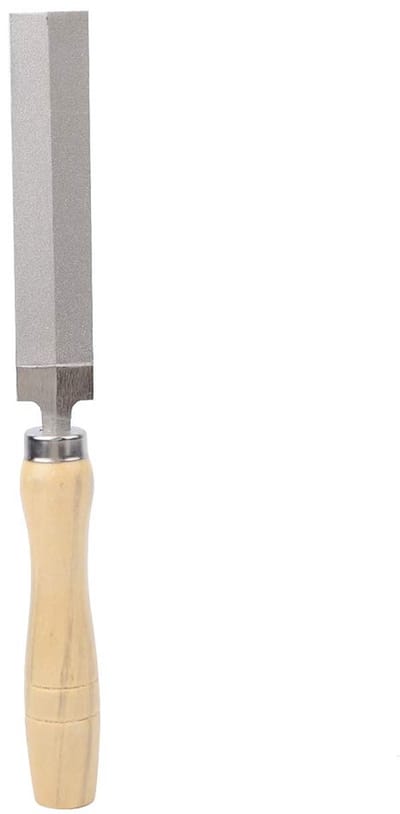 Vijl, Ruitvormige Vijl, Houten Handvat Metaal Glas Slijpen Houtbewerking Tuingereedschap voor Verwerking van Gereedschap, Vijlhandvatten (5 inch (125 mm))