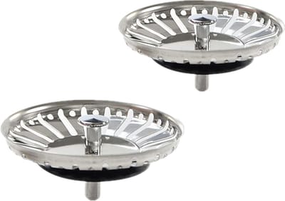 RVS Afvoerplug voor Gootsteen, Afvalzeef en Afvoerstopper voor Werkblad (84mm) - Duurzaam en Efficiënt