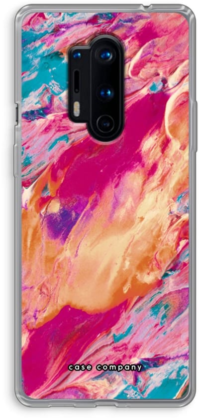 Case Company® - Hoesje geschikt voor OnePlus 8 Pro hoesje - Pastel Echoes - Soft Cover Telefoonhoesje - Bescherming aan alle Kanten en Schermrand