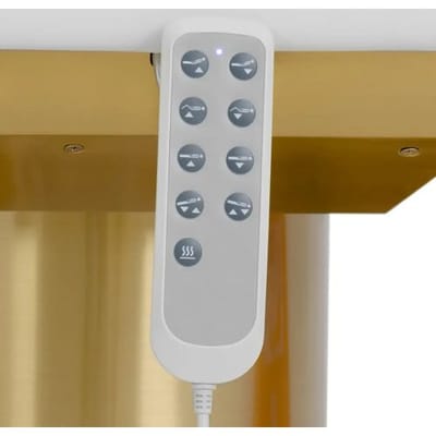 physa Cosmetische behandelstoel elektrisch - verwarmbaar - 4 motoren - 350 W - 181 x 62 x 60,5 - 80,5 cm - 200 kg - wit/goud 10040820