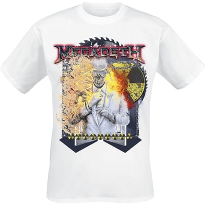 Megadeth T-shirt - Vic Sawblade - S tot 4XL - voor Mannen - wit