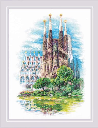 Borduurpakket Riolis - SAGRADA FAMILIA - Heilige Familie - telpatroon om zelf te borduren